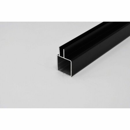 EZTUBE Extended Captive Fin Extrusion for 1/4in Panel Panel  Black, 98in L x 1in W x 1in H 100-250S BK 8
